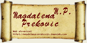 Magdalena Preković vizit kartica